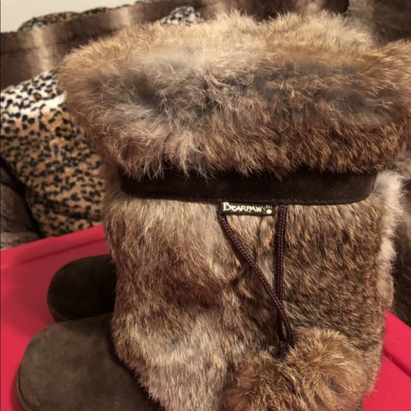 Bear Paw size 8 Rabbit fur boots - Picture 8 of 8